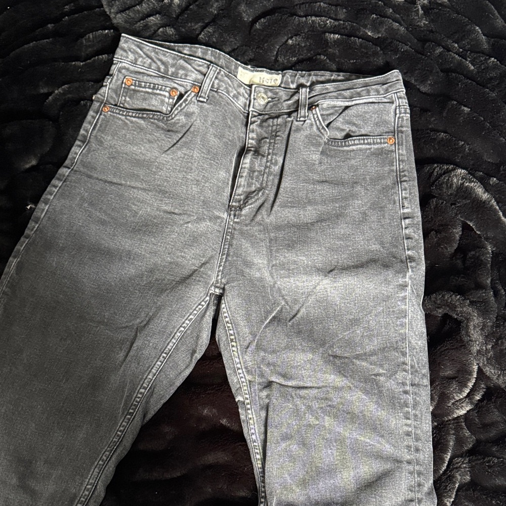 Topshop High Rise Gray Women's Jeans